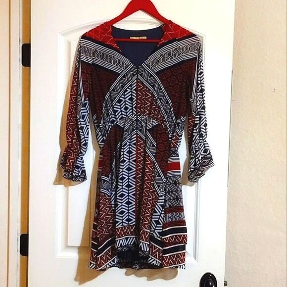 Gianni Bini Women's Size XS New Fit and Flare Mini Pullover V Neck Dress - Picture 4 of 8